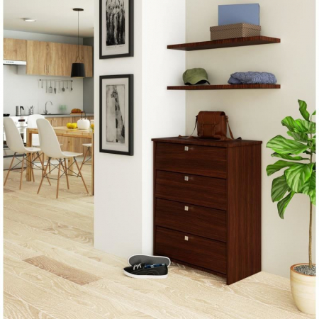 Dulap depozitat incaltaminte, pantofar, placa laminata, 4 sertare, wenge, 60x33x80 cm [1]