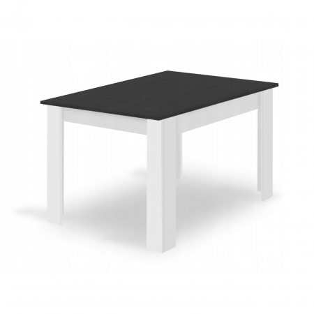 Masa pentru sufragerie/living + 4 scaune Kara, Artool, lemn, alb si negru, 120x80x75 cm [9]
