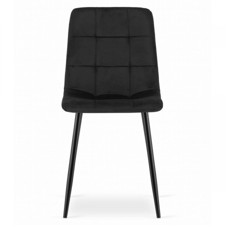 Masa pentru sufragerie/living + 4 scaune Kara, Artool, lemn, alb si negru, 120x80x75 cm [2]