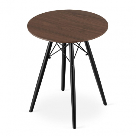 Mese - Masa stil scandinav, Artool, rotund, MDF si lemn, maro rustic, 60x73 cm