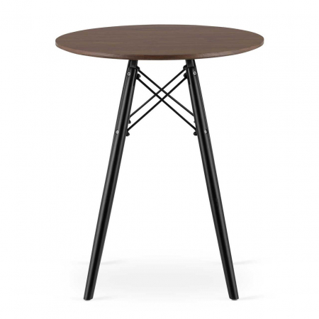 Masa stil scandinav, Artool, rotund, MDF si lemn, maro rustic, 60x73 cm [9]