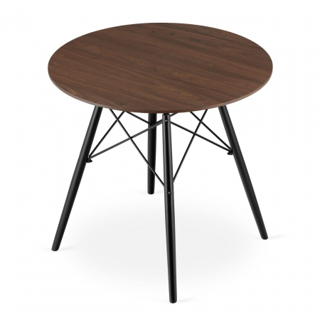 Mese - Masa stil scandinav, Artool, rotund, MDF si lemn, maro rustic, 80x75 cm