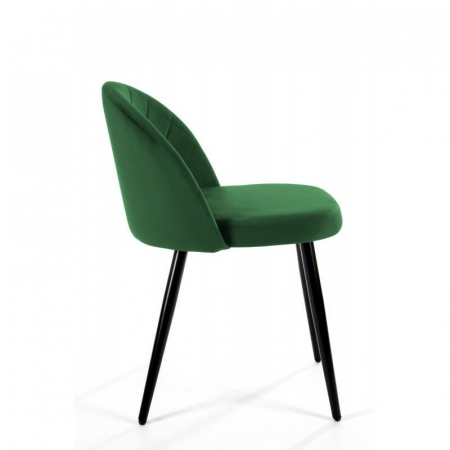 Scaun bucatarie/living, Akord, Brandy, catifea, otel, verde, 50x54x77 cm [6]