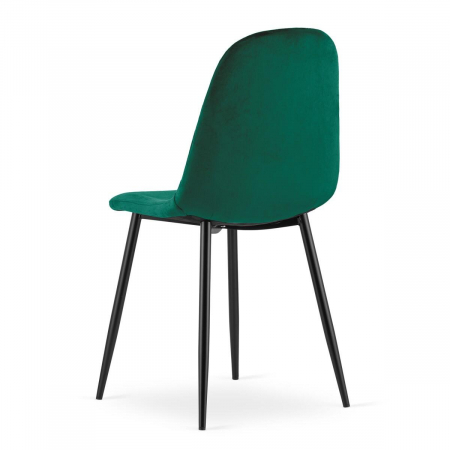 Scaun bucatarie/living, Artool, Asti, catifea, metal, verde si negru, 44.5x50.5x87.5 cm [1]