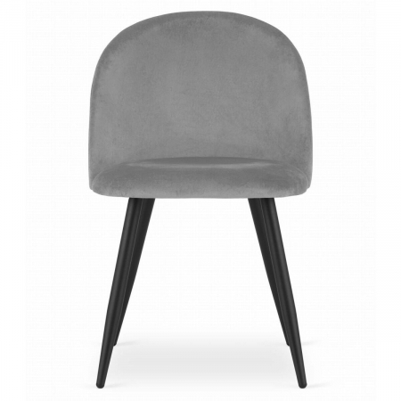 Scaun bucatarie/living, Artool, Bello, catifea, metal, argintiu, 46x42.5x76.5 cm [4]