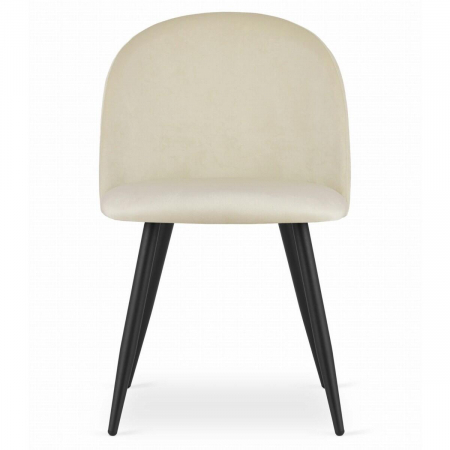 Scaun bucatarie/living, Artool, Bello, catifea, metal, bej, 46x42.5x76.5 cm [4]