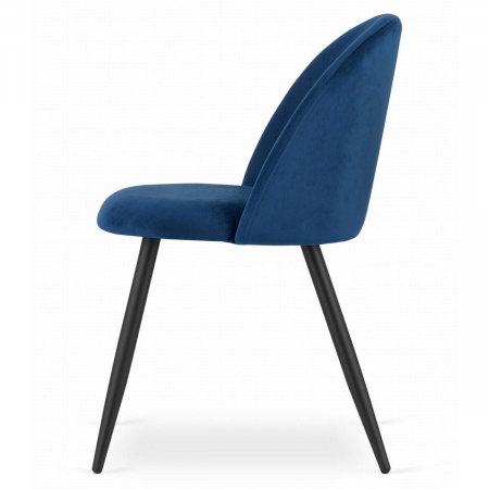 Scaun bucatarie/living, Artool, Bello, catifea, metal, bleumarin, 46x42.5x76.5 cm [4]