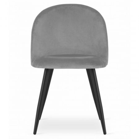Scaun bucatarie/living, Artool, Bello, catifea, metal, gri, 46x42.5x76.5 cm [4]