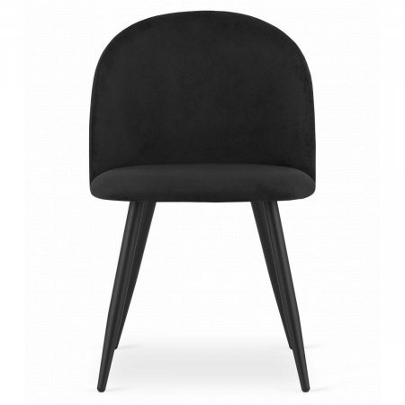 Scaun bucatarie/living, Artool, Bello, catifea, metal, negru, 46x42.5x76.5 cm [4]