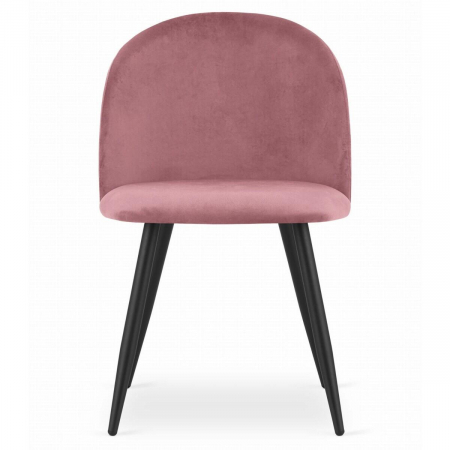 Scaun bucatarie/living, Artool, Bello, catifea, metal, roz, 46x42.5x76.5 cm [3]