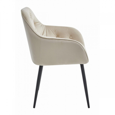 Scaun bucatarie/living, Artool, Forio, catifea, metal, bej si negru, 61x55.5x81 cm [3]