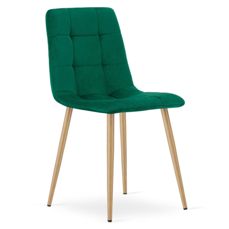 Scaun bucatarie/living, Artool, Kara, catifea, metal, verde, 44.5x50.5x87 cm [2]