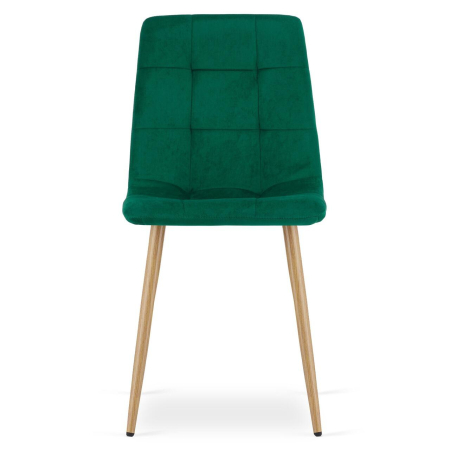 Scaun bucatarie/living, Artool, Kara, catifea, metal, verde, 44.5x50.5x87 cm [1]