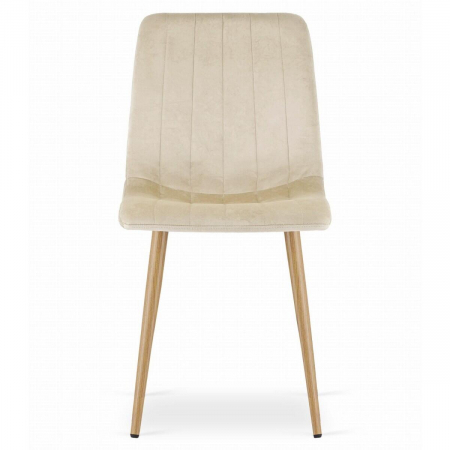 Scaun bucatarie/living, Artool, Lava, catifea, metal, bej deschis, 45x55x86 cm [6]