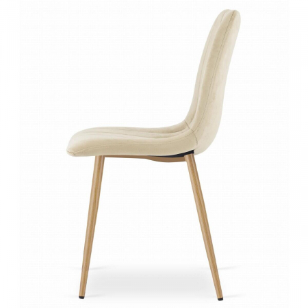 Scaun bucatarie/living, Artool, Lava, catifea, metal, bej deschis, 45x55x86 cm [5]