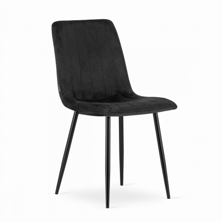 Scaune - Scaun bucatarie/living, Artool, Lava, catifea, metal, negru, 43x51x90 cm