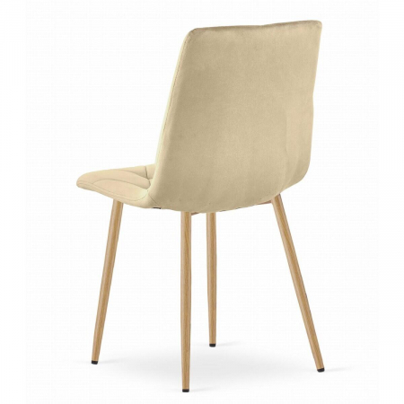 Scaun bucatarie/living, Artool, Libra, catifea, metal, bej, 45x54x86.5 cm [1]