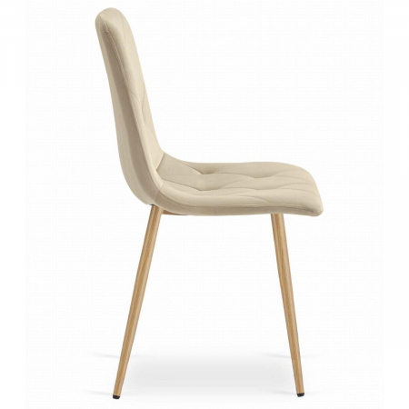 Scaun bucatarie/living, Artool, Libra, catifea, metal, bej deschis, 45x54x86.5 cm [3]