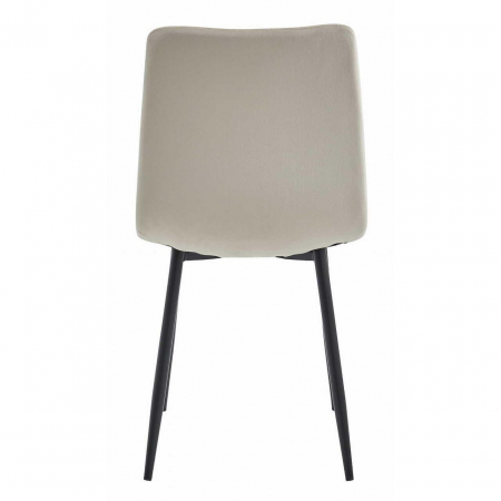 Scaun bucatarie/living, Artool, Libra, catifea, metal, bej si negru, 44x40x88.5 cm [2]