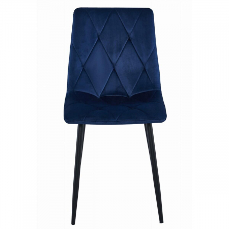 Scaun bucatarie/living, Artool, Libra, catifea, metal, bleumarin si negru, 44x40x88.5 cm [3]