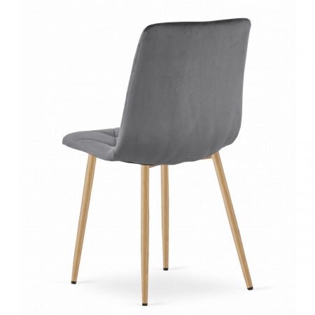 Scaun bucatarie/living, Artool, Libra, catifea, metal, gri, 45x54x86.5 cm [1]