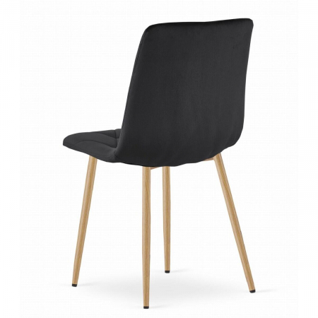 Scaun bucatarie/living, Artool, Libra, catifea, metal, negru, 45x54x86.5 cm [1]