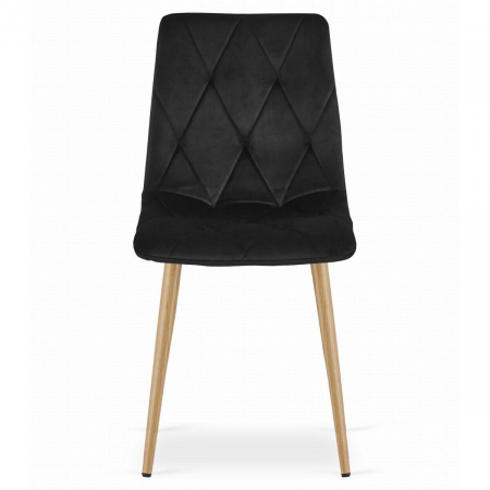 Scaun bucatarie/living, Artool, Libra, catifea, metal, negru, 45x54x86.5 cm [5]