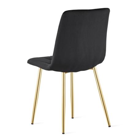 Scaun bucatarie/living, Artool, Libra, catifea, metal, negru si auriu, 45x54x86.5 cm [5]