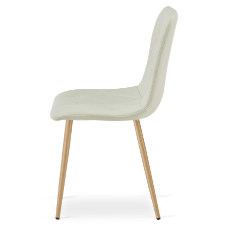 Scaun bucatarie/living, Artool, Libra, textil, metal, bej si natur, 44.5x54.5x87 cm [4]