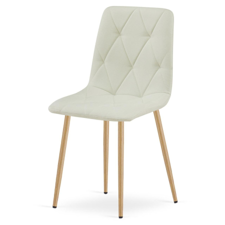 Scaun bucatarie/living, Artool, Libra, textil, metal, bej si natur, 44.5x54.5x87 cm [3]