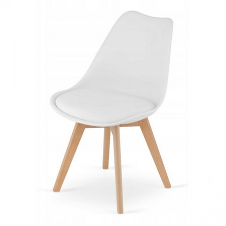 Scaun bucatarie/living, Artool, Mark, PP, lemn, alb, 49x43x82 cm [5]