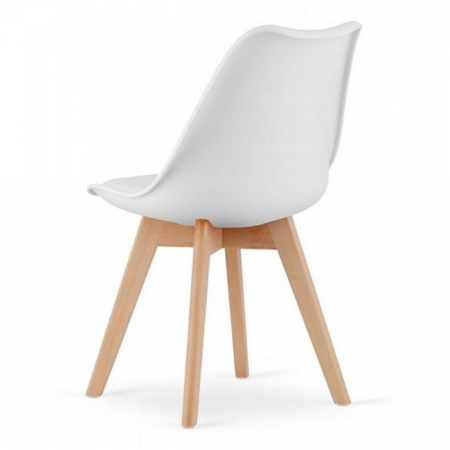 Scaun bucatarie/living, Artool, Mark, PP, lemn, alb, 49x43x82 cm [3]