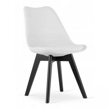 Scaune - Scaun bucatarie/living, Artool, Mark, PP, lemn, alb si negru, 49x55.5x82.5 cm