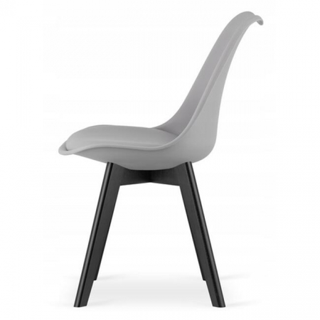 Scaun bucatarie/living, Artool, Mark, PP, lemn, gri si negru, 49x55.5x82.5 cm [3]