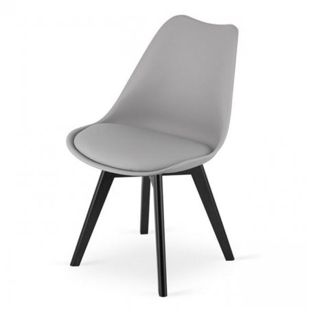 Scaun bucatarie/living, Artool, Mark, PP, lemn, gri si negru, 49x55.5x82.5 cm [6]
