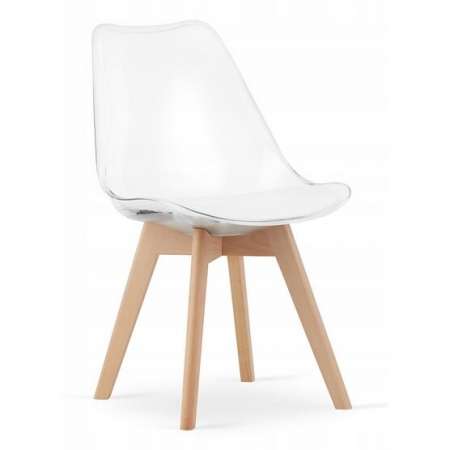 Scaune - Scaun bucatarie/living, Artool, Mark, PP, lemn, transparent, 49x42x82.5 cm
