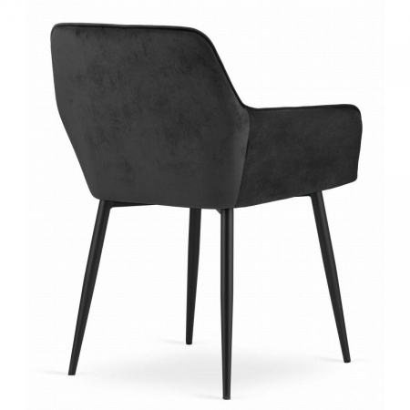 Scaun bucatarie/living, Artool, Nola, catifea, metal, negru, 58x57x79 cm [7]