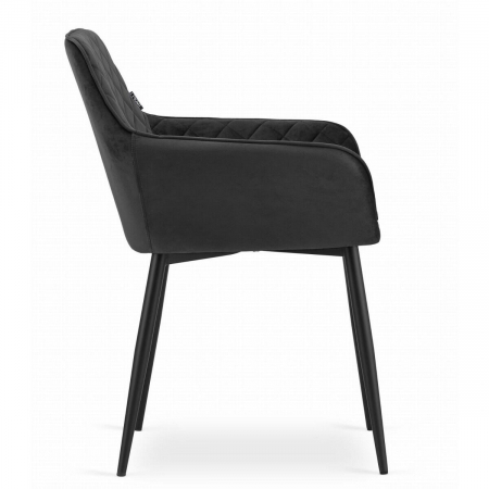 Scaun bucatarie/living, Artool, Nola, catifea, metal, negru, 58x57x79 cm [9]