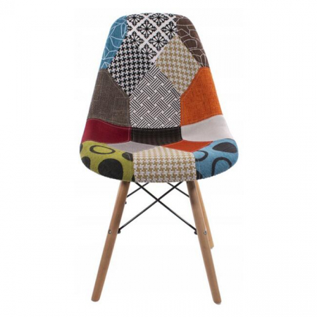 Scaun bucatarie/living, Artool, Seul, textil, lemn, mozaic multicolor, 46.5x56.5x82.5 cm [6]