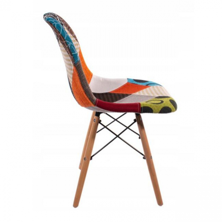Scaun bucatarie/living, Artool, Seul, textil, lemn, mozaic multicolor, 46.5x56.5x82.5 cm [9]