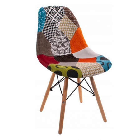 Scaun bucatarie/living, Artool, Seul, textil, lemn, mozaic multicolor, 46.5x56.5x82.5 cm [8]