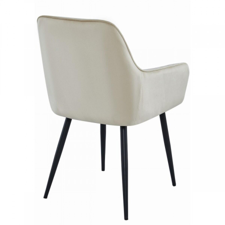 Scaun bucatarie/living, Artool, Solden, catifea, metal, bej si negru, 55x45.5x83.5 cm [1]