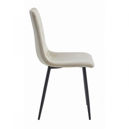 Scaun bucatarie/living, Artool, Turin, catifea, metal, bej si negru, 44.5x53x88.5 cm [3]