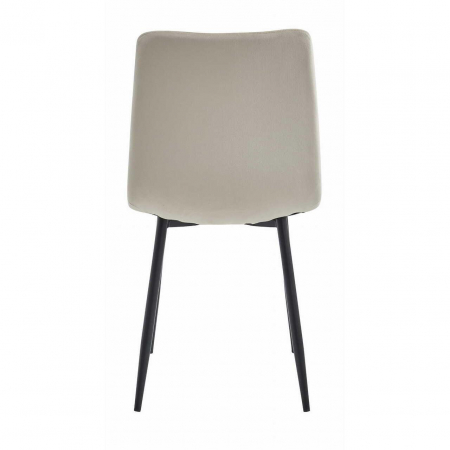 Scaun bucatarie/living, Artool, Turin, catifea, metal, bej si negru, 44.5x53x88.5 cm [4]