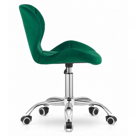 Scaun de birou, Artool, Avola, rotativ, catifea, verde, 53.5x55x72.5-86.5 cm [3]