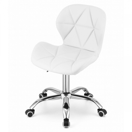 Scaun de birou, Artool, Avola, rotativ, piele ecologica, alb, 53.5x55.5x73.5-84.5 cm [2]