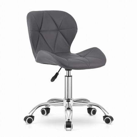 Scaune birou - Scaun de birou, Artool, Avola, rotativ, piele ecologica, gri, 47.5x55.5x84.5 cm