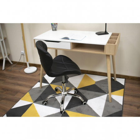 Scaun de birou, Artool, Avola, rotativ, piele ecologica, negru, 47.5x55.5x84.5 cm [8]