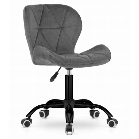 Scaune birou - Scaun de birou, Artool, Noto, catifea, gri si negru, 53.5x57.5x74-86 cm