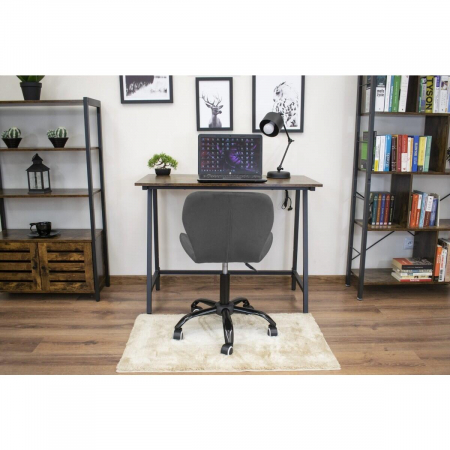 Scaun de birou, Artool, Noto, catifea, gri si negru, 53.5x57.5x74-86 cm [3]
